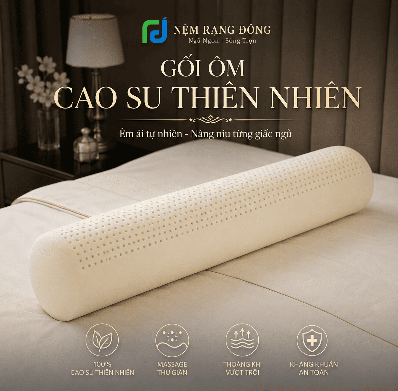 Gối Ôm Cao Su Thiên Nhiên